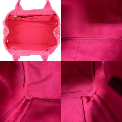 Prada Canapa Tote SS Shoulder Bag Canvas 1bg439 Pink Ladies Prada Preowned Prada
