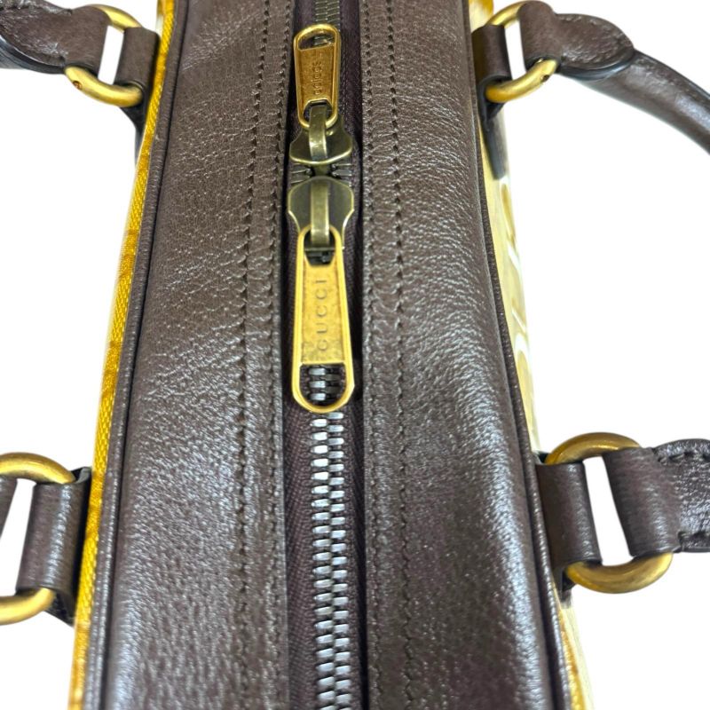 Gucci Adidas Collaboration Mini Duffel Bag GG Crystal Handbag PVC Coated Canvas