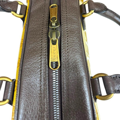 Gucci Adidas Collaboration Mini Duffel Bag GG Crystal Handbag PVC Coated Canvas