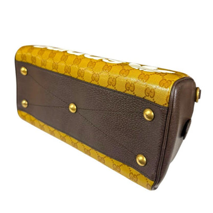 Gucci Adidas Collaboration Mini Duffel Bag GG Crystal Handbag PVC Coated Canvas