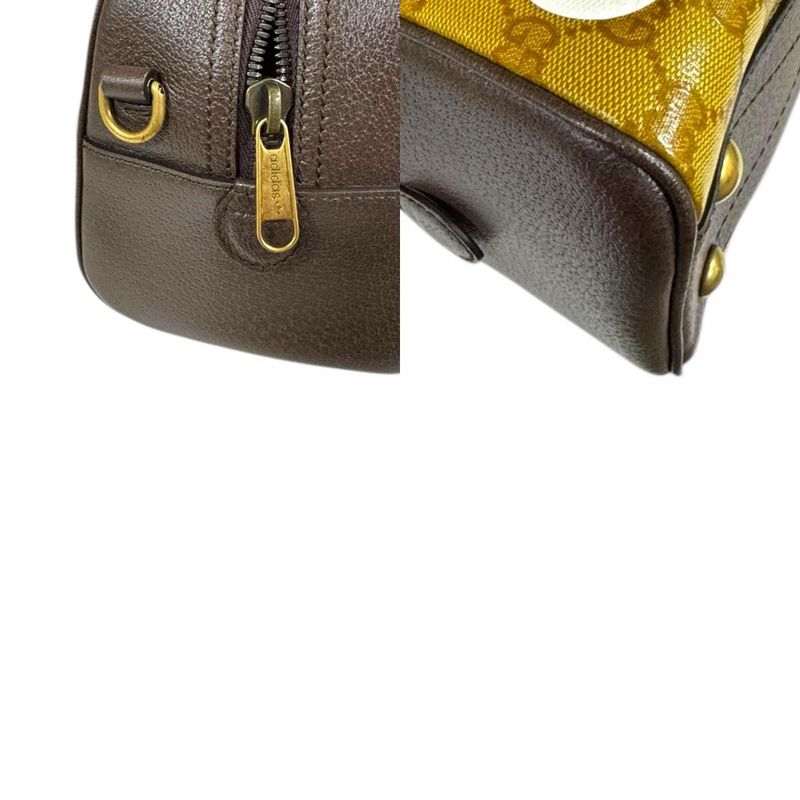 Gucci Adidas Collaboration Mini Duffel Bag GG Crystal Handbag PVC Coated Canvas