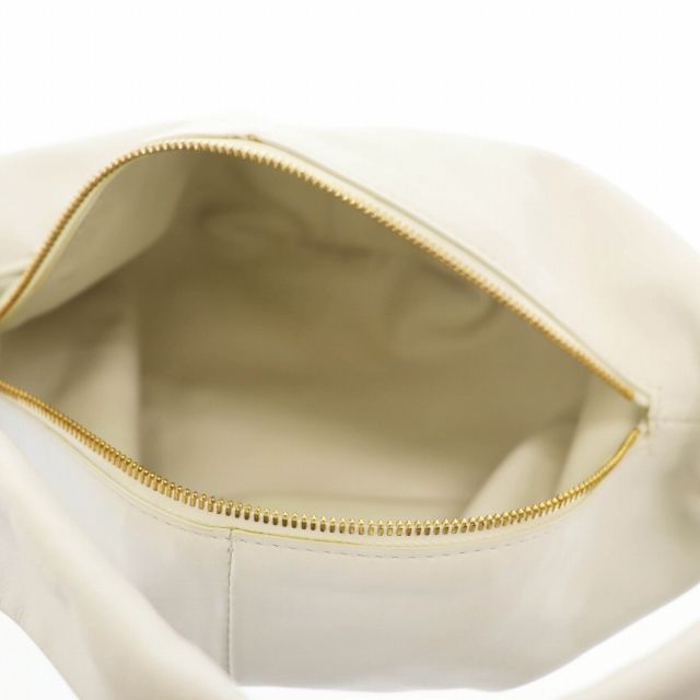 Bottega Veneta Double Knot Leather Mini Hand Bag Chalk Ivory White Preowned