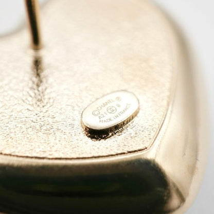 Chanel Brooch Corsage Blue Gold Pin Brooch Coco Mark Heart Rhinestone Set Of 2