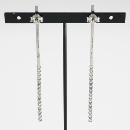Celine Earrings Earring Silver Bijou Bar Rhinestone
