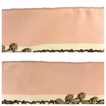 Hermes Timpani Player Carrée 90 Pink Multicolor Silk Scarf Large Scarf Women