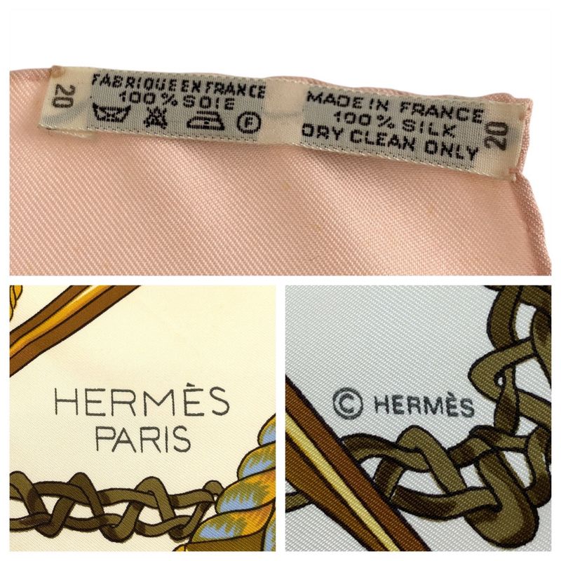 Hermes Timpani Player Carrée 90 Pink Multicolor Silk Scarf Large Scarf Women