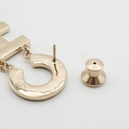 Chanel Brooch Corsage Gold Black Pin Brooch Logo