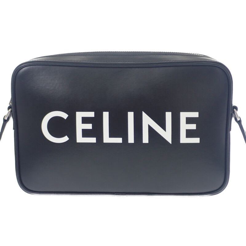 Celine Medium Messenger dot.38 si Shoulder Bag Calf Black Silver Hardware