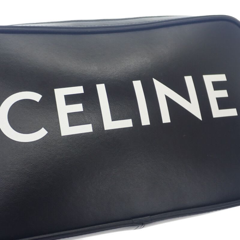 Celine Medium Messenger dot.38 si Shoulder Bag Calf Black Silver Hardware