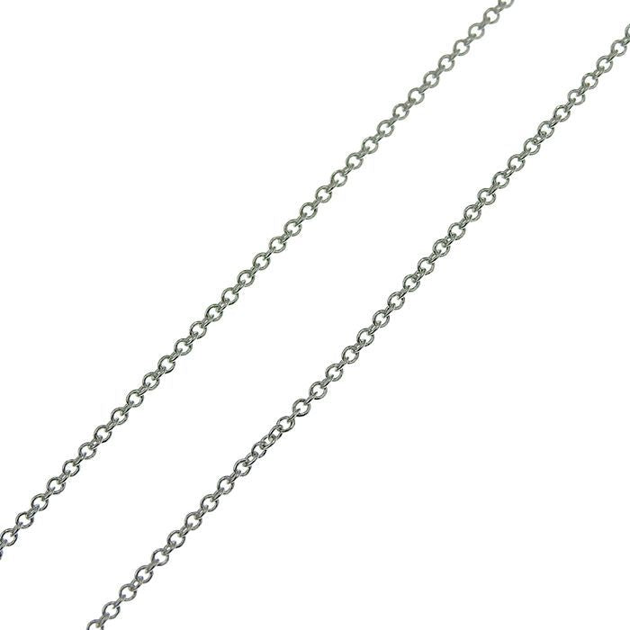 Tiffany & Co TWO Open Horizontal Bar Diamond Necklace 18K White Gold 750 White