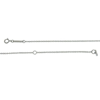 Tiffany & Co TWO Open Horizontal Bar Diamond Necklace 18K White Gold 750 White