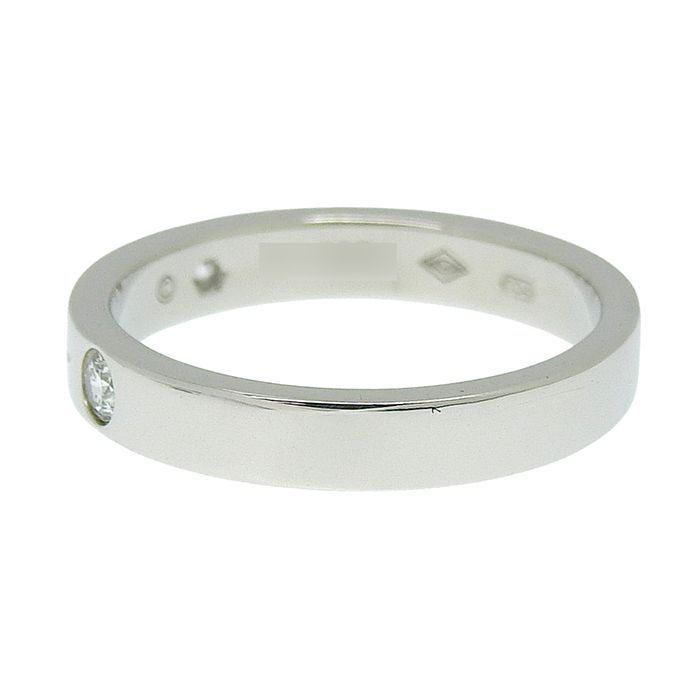Cartier C De Cartier 2P Diamond Wedding Ring Pt950 Platinum Diamond #47