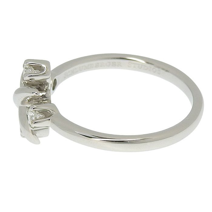 Tiffany & Co Jean Schlumberger 4P Diamond Ring Pt950 Platinum Diamond #11.5