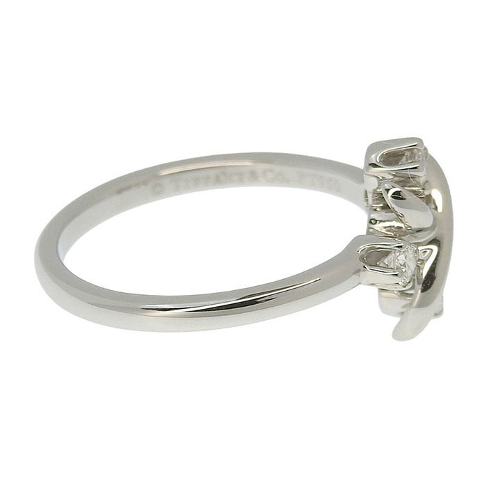 Tiffany & Co Jean Schlumberger 4P Diamond Ring Pt950 Platinum Diamond #11.5