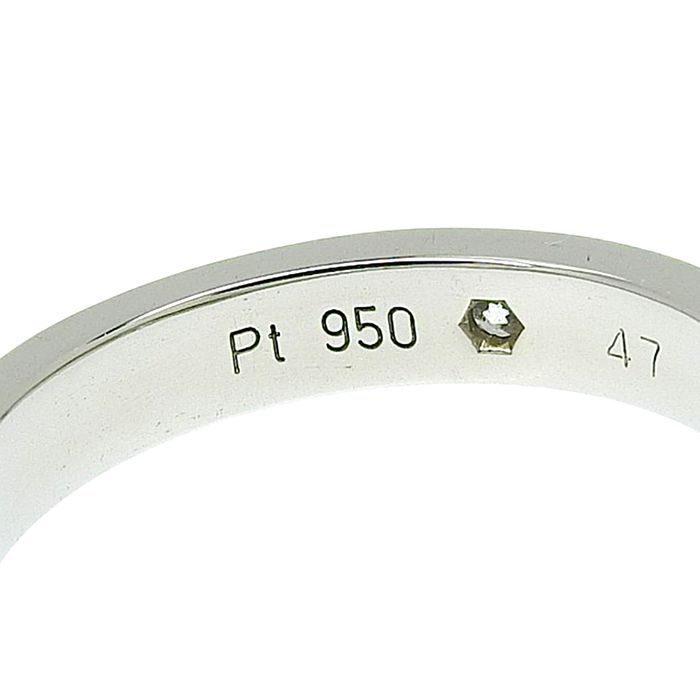 Cartier C De Cartier 2P Diamond Wedding Ring Pt950 Platinum Diamond #47