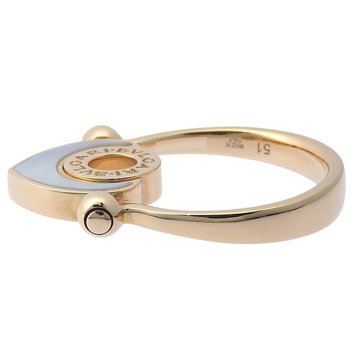 Bvlgari Bulgari Cuore Flip Shell Ring 18K Pink Gold 750 Pink Gold Shell #51