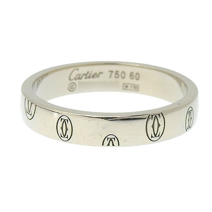 Cartier Happy Birthday Ring 18K White Gold 750 White Gold #60 Equivalent To