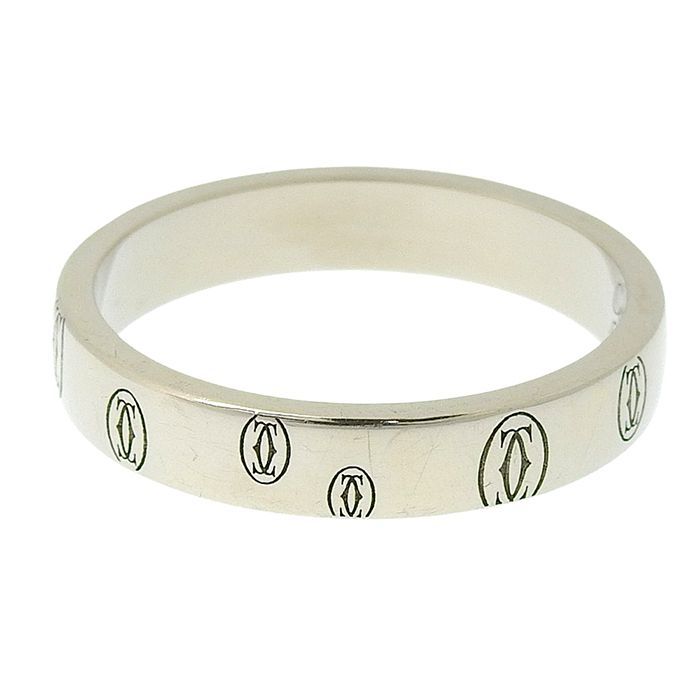 Cartier Happy Birthday Ring 18K White Gold 750 White Gold #60 Equivalent To