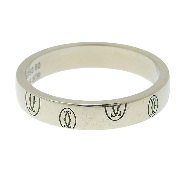 Cartier Happy Birthday Ring 18K White Gold 750 White Gold #60 Equivalent To