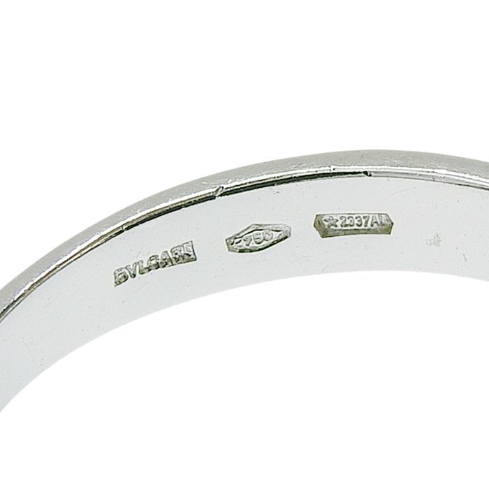 Bvlgari Flip Diamond Onyx Ring 18K White Gold 750 White Gold Diamond Onyx #52