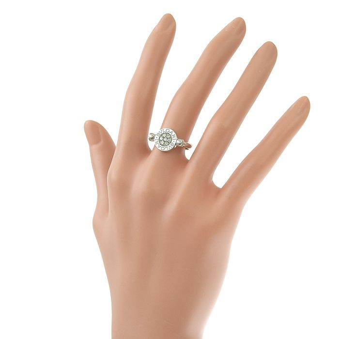 Bvlgari Flip Diamond Onyx Ring 18K White Gold 750 White Gold Diamond Onyx #52