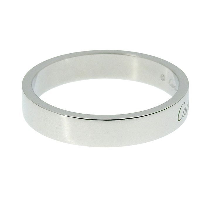Cartier C De Cartier Wedding Ring Pt950 Platinum #60 Equivalent To Size 20