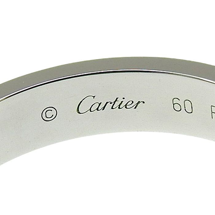 Cartier C De Cartier Wedding Ring Pt950 Platinum #60 Equivalent To Size 20