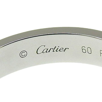 Cartier C De Cartier Wedding Ring Pt950 Platinum #60 Equivalent To Size 20