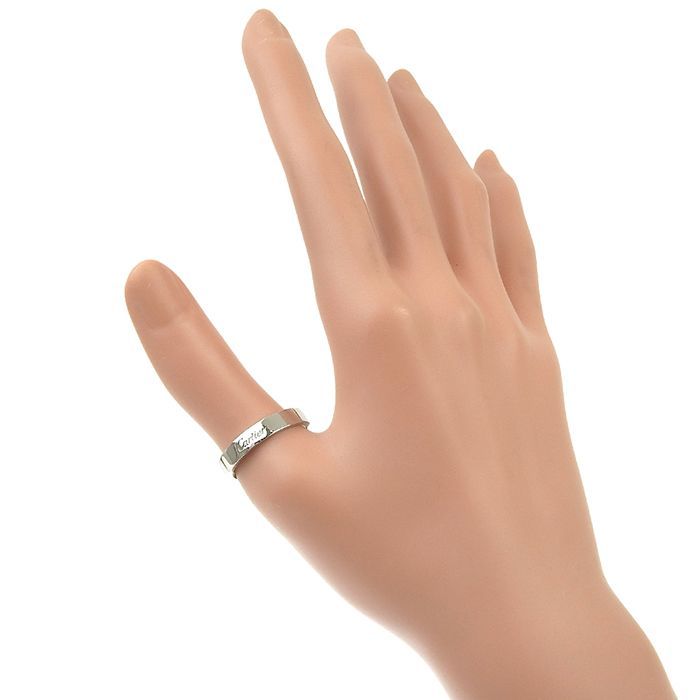 Cartier C De Cartier Wedding Ring Pt950 Platinum #60 Equivalent To Size 20