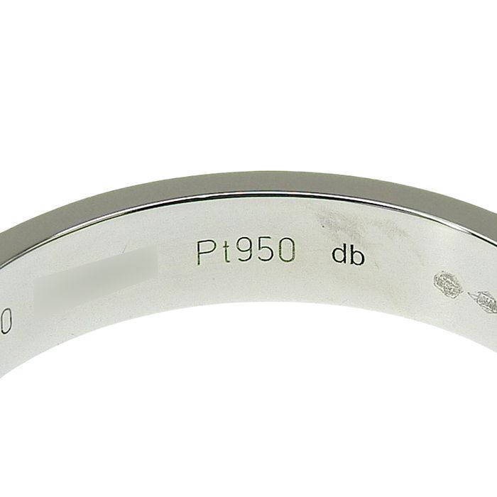 Cartier C De Cartier Wedding Ring Pt950 Platinum #60 Equivalent To Size 20