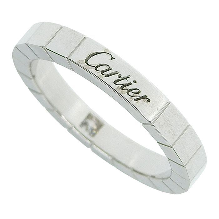 Cartier Lanier 1P Diamond Ring 18K White Gold 750 White Gold Diamond #54