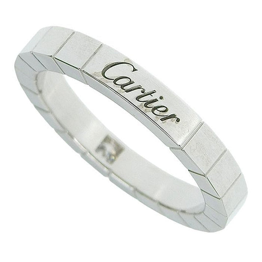 Cartier Lanier 1P Diamond Ring 18K White Gold 750 White Gold Diamond #54