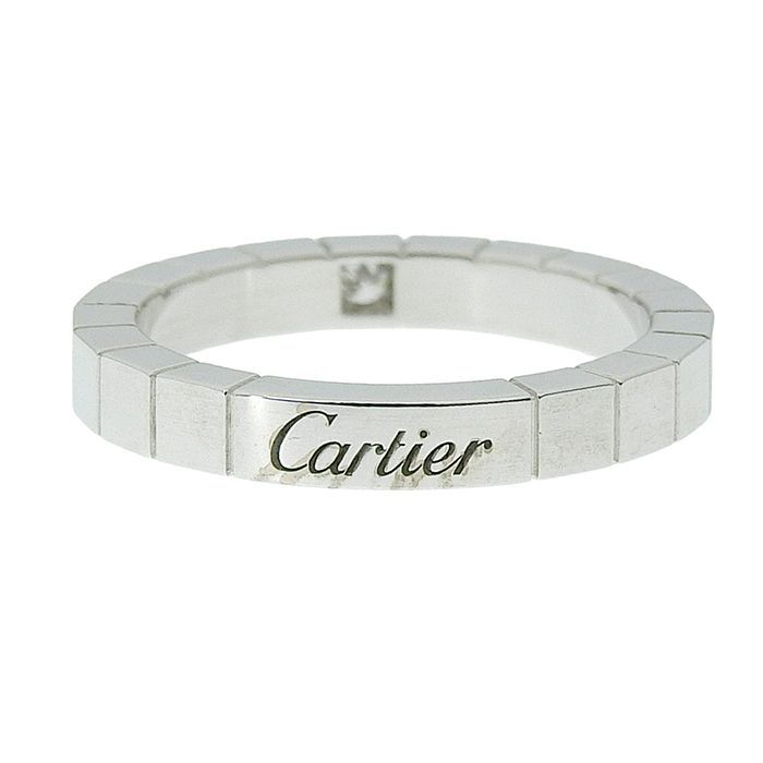 Cartier Lanier 1P Diamond Ring 18K White Gold 750 White Gold Diamond #54