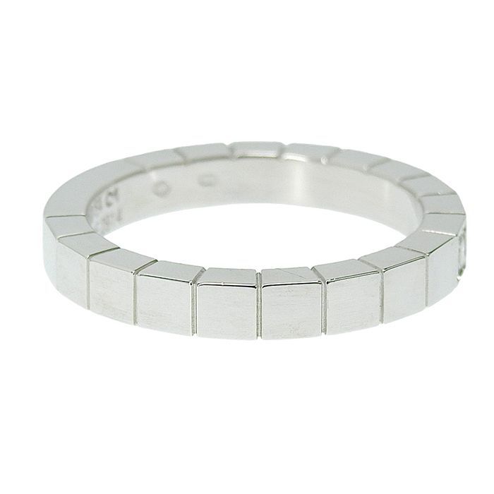 Cartier Lanier 1P Diamond Ring 18K White Gold 750 White Gold Diamond #54