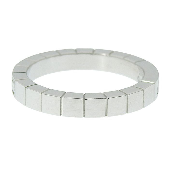 Cartier Lanier 1P Diamond Ring 18K White Gold 750 White Gold Diamond #54