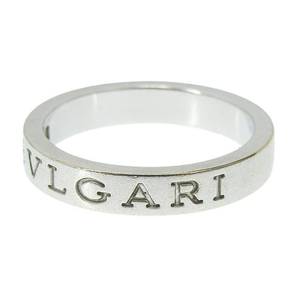 Bvlgari Double Logo Diamond Ring 18K White Gold 750 White Gold Diamond Ring