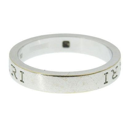 Bvlgari Double Logo Diamond Ring 18K White Gold 750 White Gold Diamond Ring