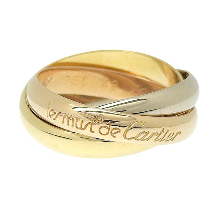 Cartier Trinity Ring 18K Yellow Gold 18K White Gold 18K Pink Gold 750 Yellow