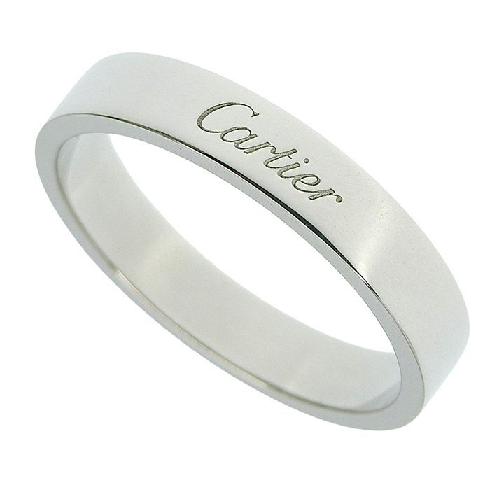 Cartier C De Cartier Wedding Ring Pt950 Platinum #60 Equivalent To Size 20