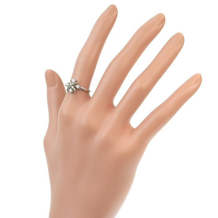 Tiffany & Co Jean Schlumberger 4P Diamond Ring Pt950 Platinum Diamond #11.5