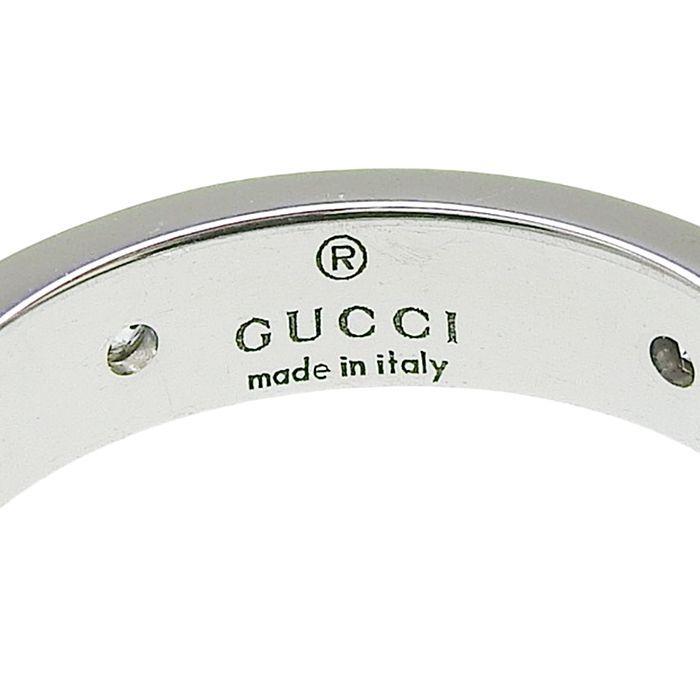 Gucci GG Icon Slim 5P Diamond Ring 18K White Gold 750 White Gold Diamond #9