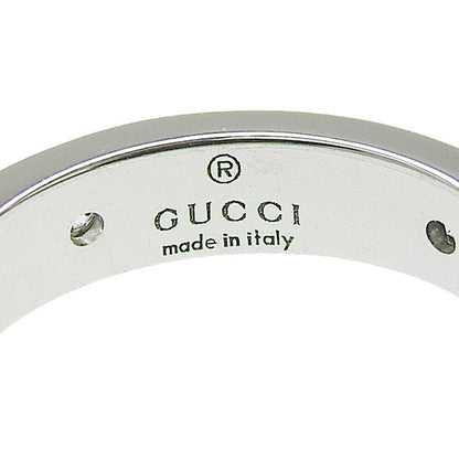 Gucci GG Icon Slim 5P Diamond Ring 18K White Gold 750 White Gold Diamond #9