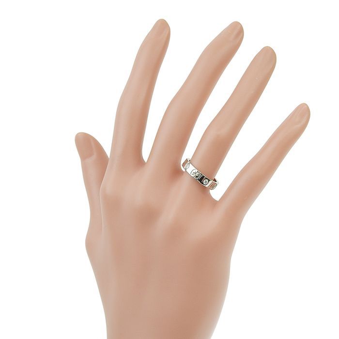 Gucci GG Icon Slim 5P Diamond Ring 18K White Gold 750 White Gold Diamond #9