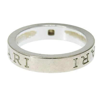 Bvlgari Double Logo Diamond Ring 18K White Gold 750 White Gold Diamond Approx