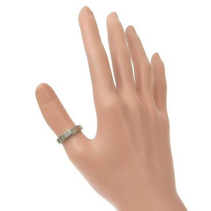 Bvlgari Double Logo Diamond Ring 18K White Gold 750 White Gold Diamond Approx