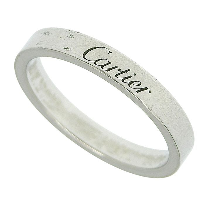 Cartier C De Cartier Wedding Ring Pt950 Platinum #54 Equivalent To Size 14