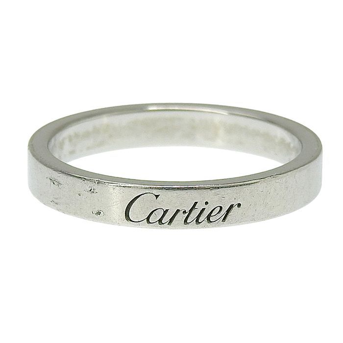 Cartier C De Cartier Wedding Ring Pt950 Platinum #54 Equivalent To Size 14