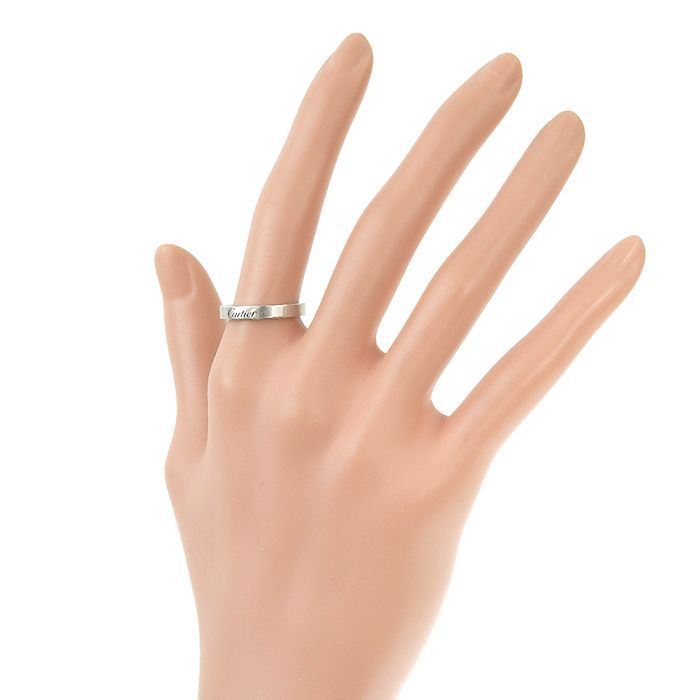 Cartier C De Cartier Wedding Ring Pt950 Platinum #54 Equivalent To Size 14