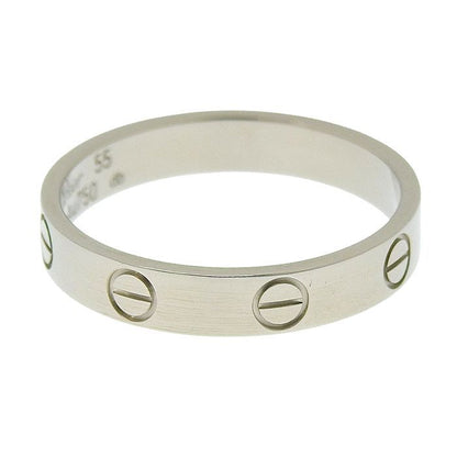 Cartier Mini Love Ring 18K White Gold 750 White Gold #55 Equivalent To Size 15
