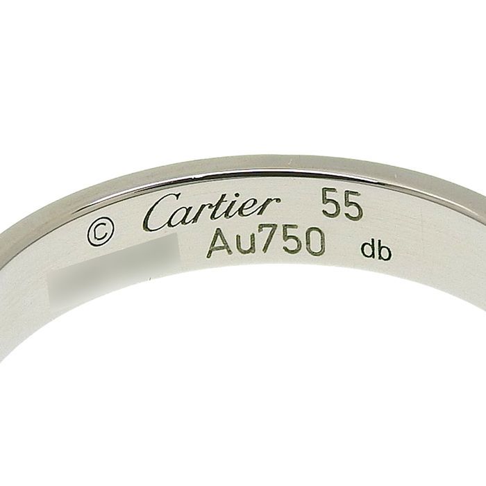 Cartier Mini Love Ring 18K White Gold 750 White Gold #55 Equivalent To Size 15
